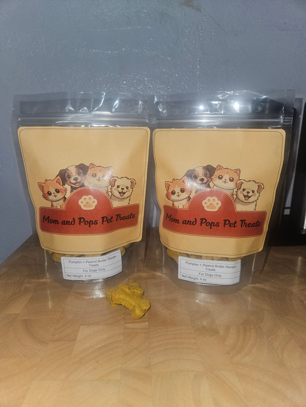 Pumpkin + Peanut Butter Recipe Treats for X-Small to Small Dogs