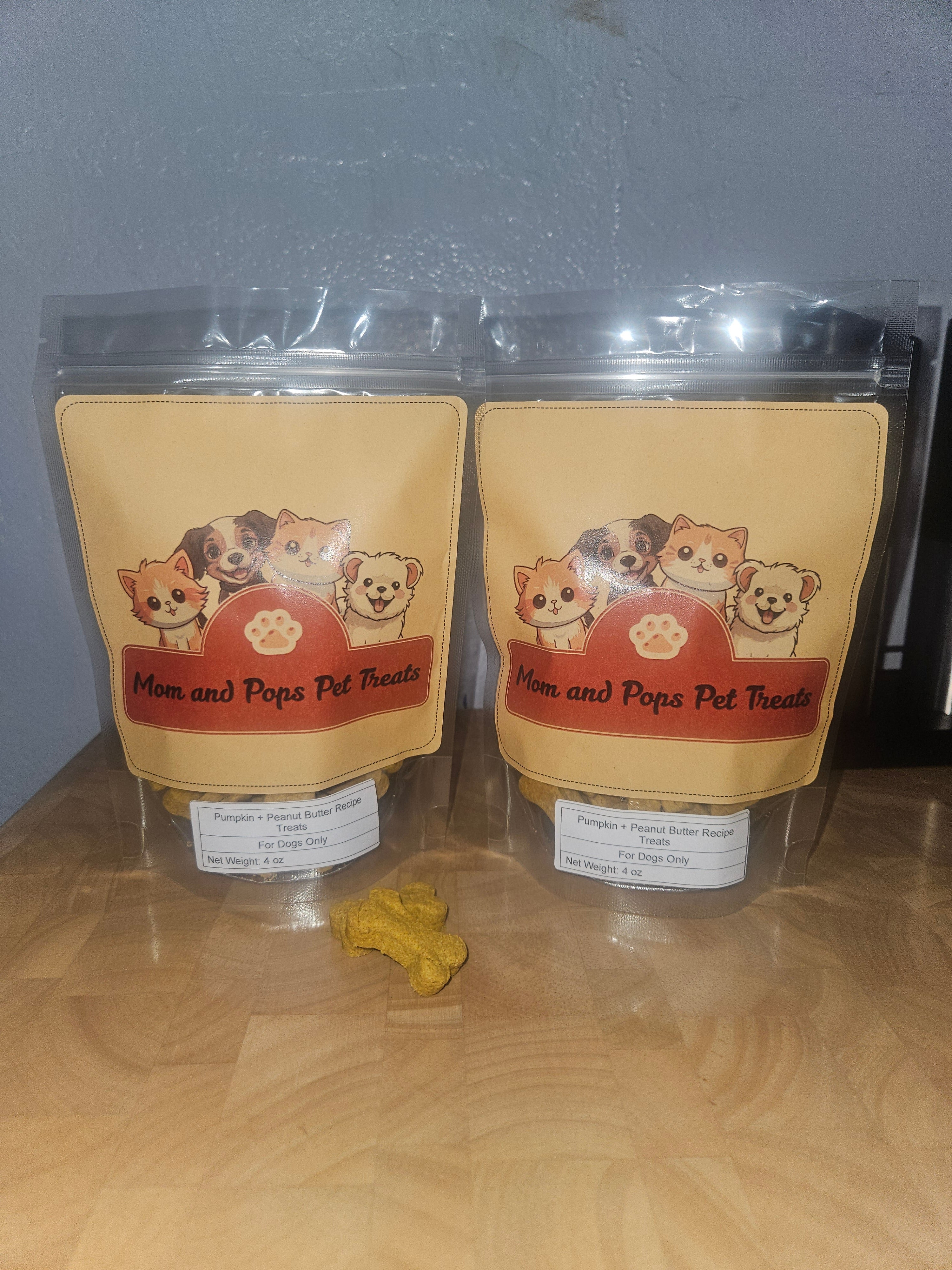 Pumpkin + Peanut Butter Recipe Treats for X-Small to Small Dogs