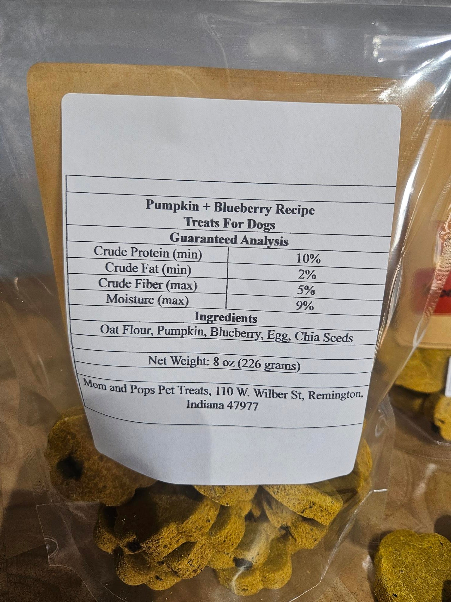 Pumpkin + Blueberry Recipe Dog Treat for Medium to Large Dog Half Bag
