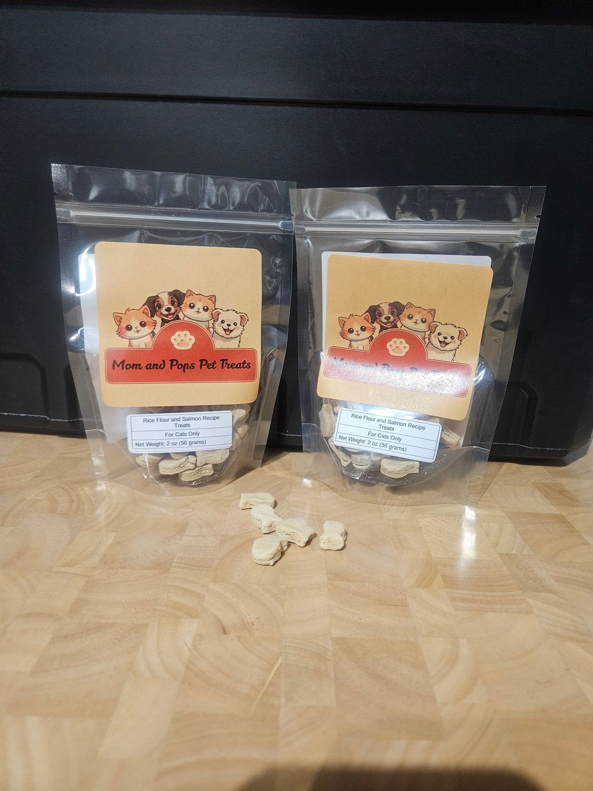 Rice Flour and Salmon Recipe Cat Treat
