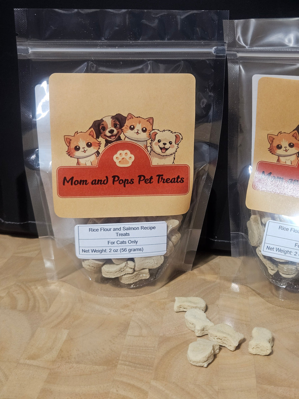 Rice Flour and Salmon Recipe Cat Treat